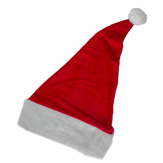 Red &#x26; White Unisex Adult Christmas Santa Hat